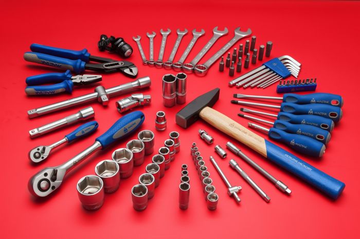 Набор инструментов MACTAK 0-085С, универсальный, 85 предметов, 1/2", 1/4"