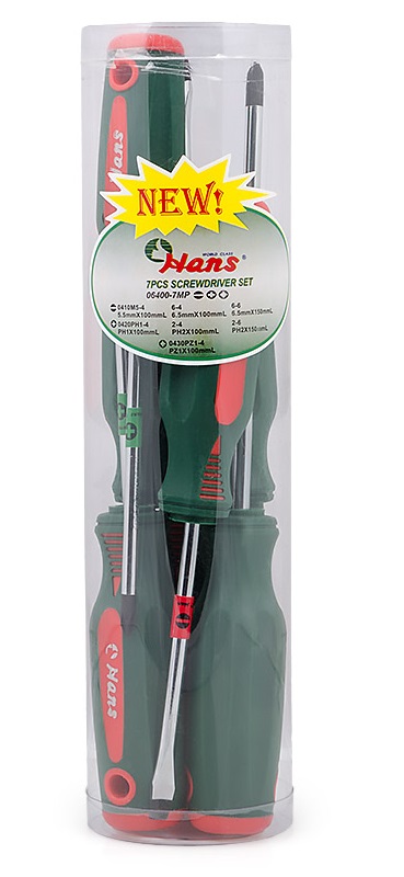 Набор отверток Hans 06400-7MP, Sl, PH, PZ, 7 предметов