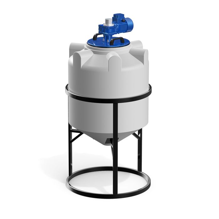 Емкость конусообразная Polimer-Group K 200, в обрешетке, 200л, с лопастной мешалкой