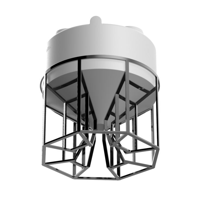 Емкость конусообразная Polimer-Group KV 3000, в обрешетке, 3000л, с лопастной мешалкой