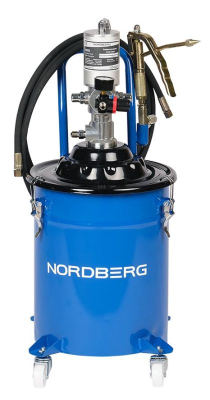 Нагнетатель смазки (солидолонагнетатель) Nordberg NO5020, пневматический, 20 литров