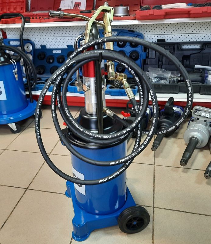 Нагнетатель смазки (солидолонагнетатель) EQFS ES-60500, пневматический, 13кг