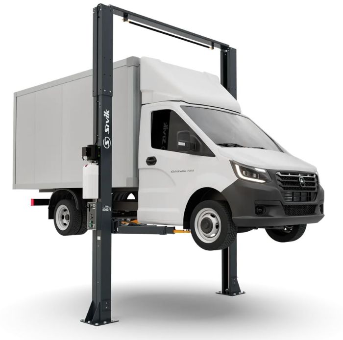 Подъемник двухстоечный автомобильный 5 тонн Sivik ПГА-5000/1 LCV_grey, электрогидравлический, 380В