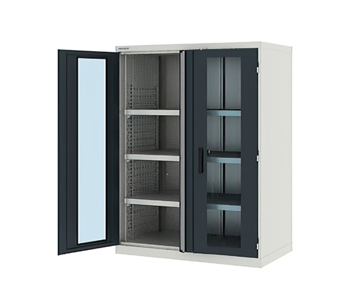 Шкаф инструментальный Ferrum TITAN 43.1201, двери со стеклом, 3 полки, 1400мм