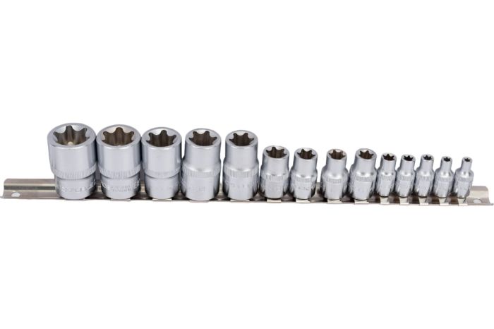 Набор торцевых головок TORX Rock Force RF-4158, 1/2", 1/4", 3/8", 14 шт.
