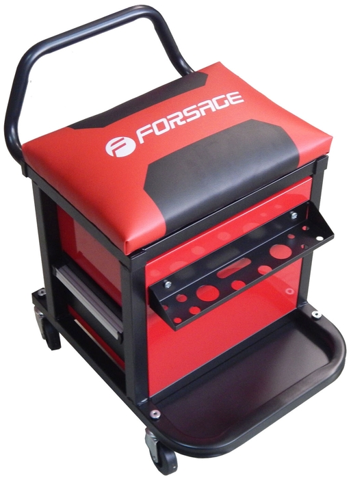 Сиденье-тележка ремонтное Forsage F-01Z0467, на колёсах, 2 ящика
