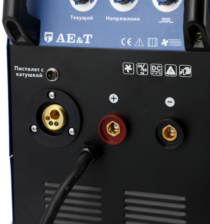 Сварочный полуавтомат AE&T TWM250TR, MMA, MIG/MAG, 220В, 250А, с тележкой