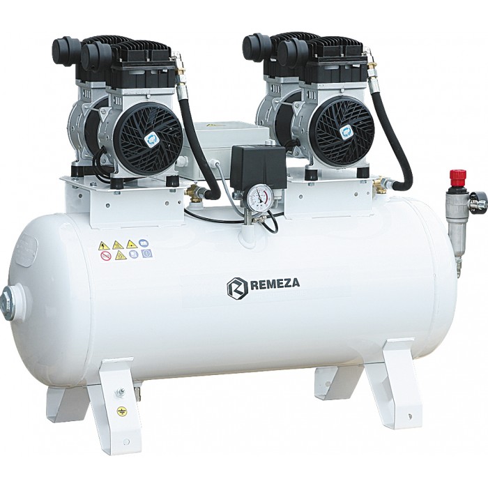 Поршневой компрессор Remeza КМ-100.OLD15ТД, коаксиальный привод, безмасляный, 200 л/мин, 220В
