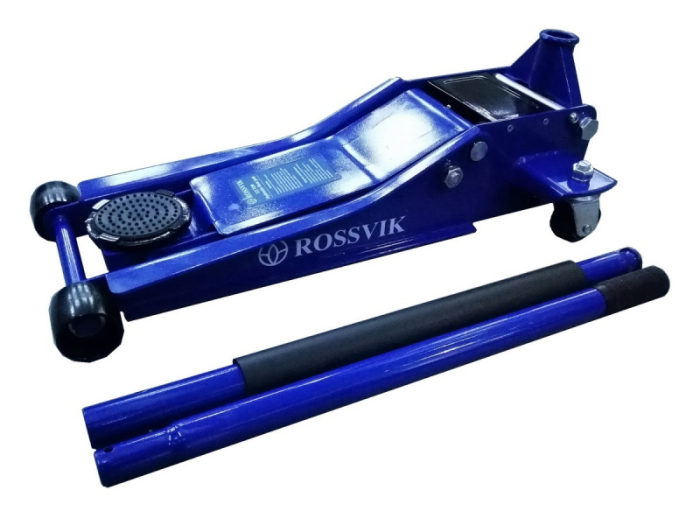 Домкрат подкатной гидравлический 3 тонны Rossvik V3 LOW PROFILE, автомобильный, с педалью