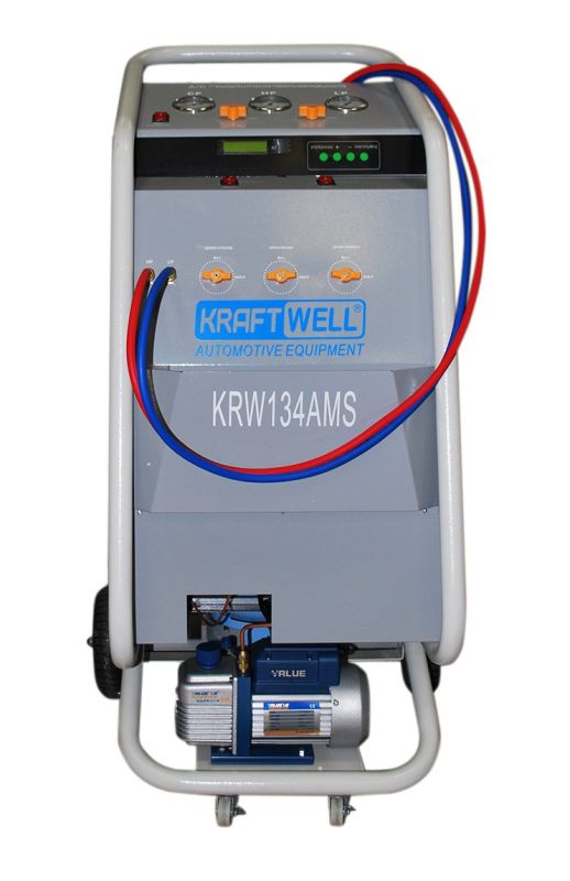Станция для заправки автокондиционеров KraftWell KRW134AMS, ручная, 60 л/мин