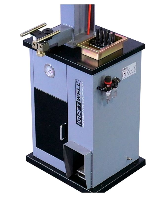 Клепальный станок для тормозных колодок KraftWell KRW300S 6 тонн, пневмогидравлический