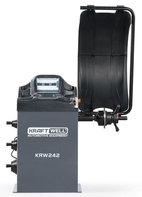 Балансировочный станок KraftWell KRW242, легковой, для мотоколес, полуавтоматический, 220В