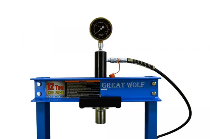 Пресс гидравлический 12 тонн Great Wolf GW-0912, ручной, напольный