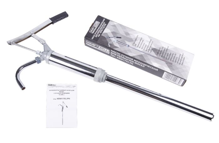 Насос для масла, дизеля, ручной поршневой для бочки KraftWell KRW1792.PN, 15 л/мин