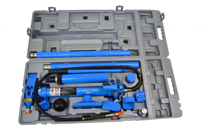 Гидравлическая растяжка 10т Great Wolf GW-0410W, кейс на колесах