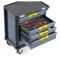 Тележка инструментальная KraftWell KRW-TTG+SET157, закрытая, 5 ящиков, с набором инструментов 157пр.