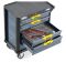 Тележка инструментальная KraftWell KRW-TTG+SET157, закрытая, 5 ящиков, с набором инструментов 157пр.