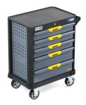 Тележка инструментальная KraftWell KRW-T5D, закрытая, 5 ящиков