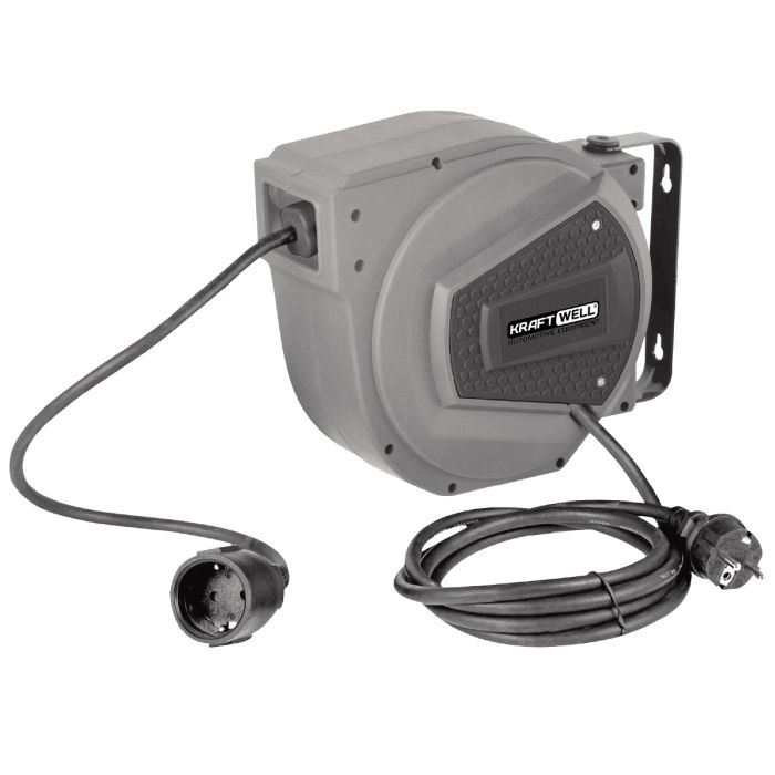Удлинитель кабеля на катушке KratfWell KRW1731E, 15 м, 220В