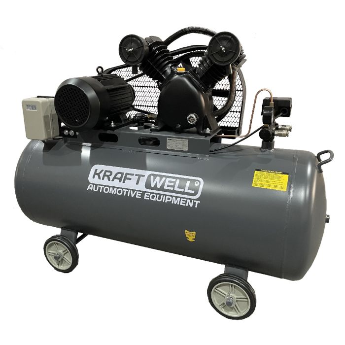Поршневой компрессор KraftWell KRW-AC580-200L, ременной привод, 580 л/мин, 380В