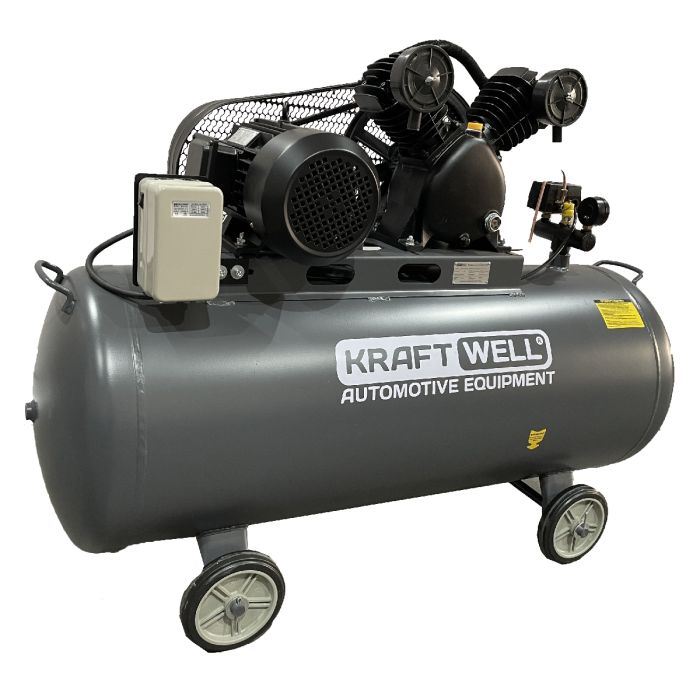 Поршневой компрессор KraftWell KRW-AC580-200L, ременной привод, 580 л/мин, 380В