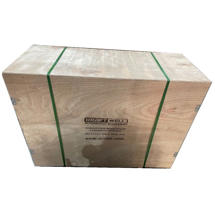 Поршневой компрессор KraftWell KRW-AC580-200L, ременной привод, 580 л/мин, 380В