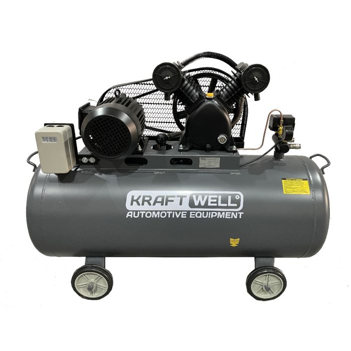 Поршневой компрессор KraftWell KRW-AC580-200L, ременной привод, 580 л/мин, 380В