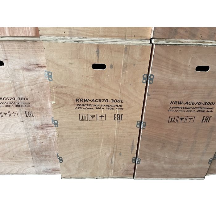 Поршневой компрессор KraftWell KRW-AC670-300L, ременной привод, 670 л/мин, 380В