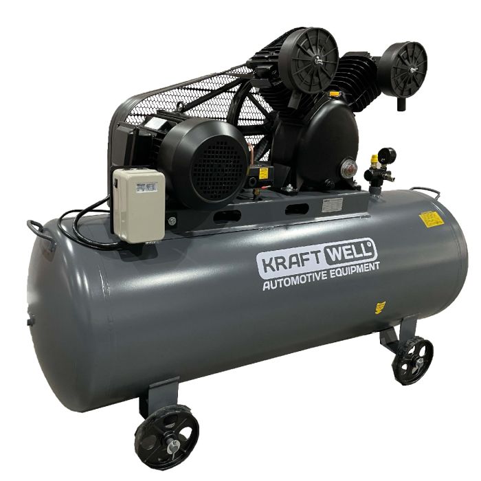 Поршневой компрессор KraftWell KRW-AC670-300L, ременной привод, 670 л/мин, 380В