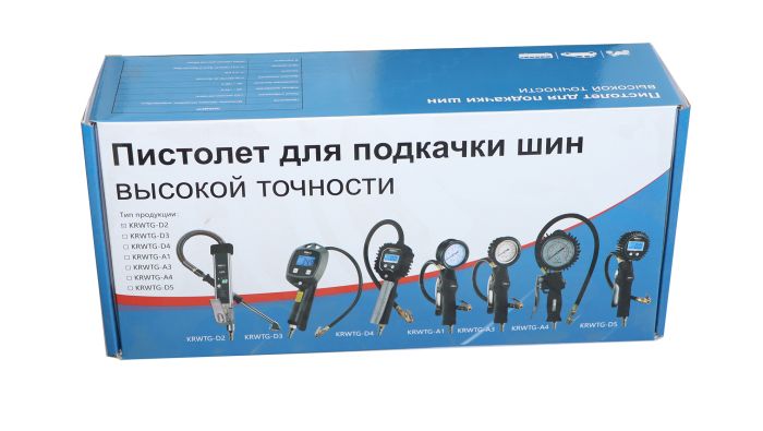 Пистолет для накачки шин KraftWell KRWTG-D2, с цифровым манометром