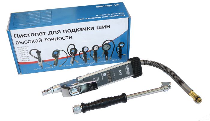 Пистолет для накачки шин KraftWell KRWTG-D2, с цифровым манометром