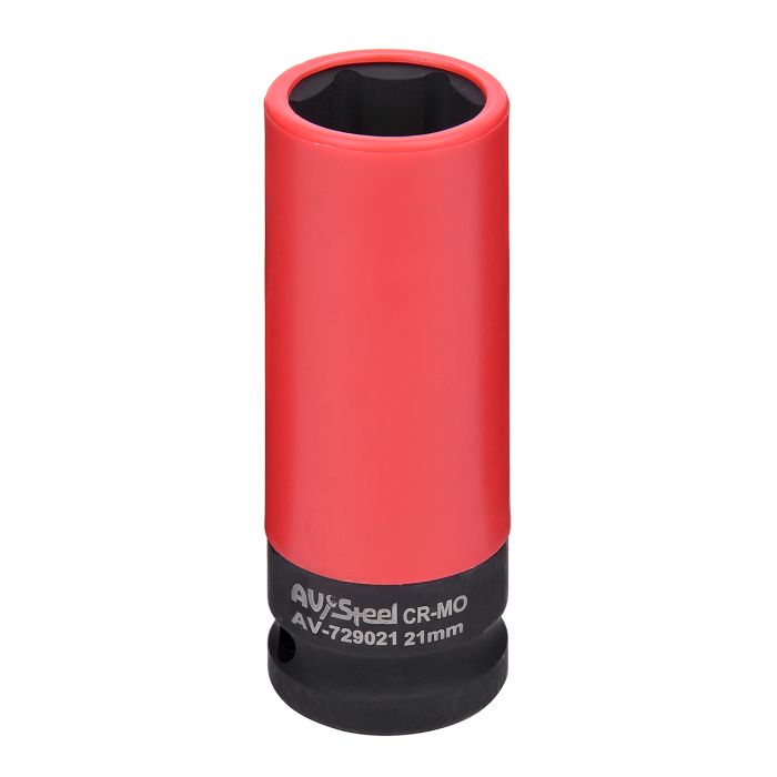 Головка ударная удлиненная тонкостенная AV Steel AV-729021, 6-гр., 1/2", 21мм