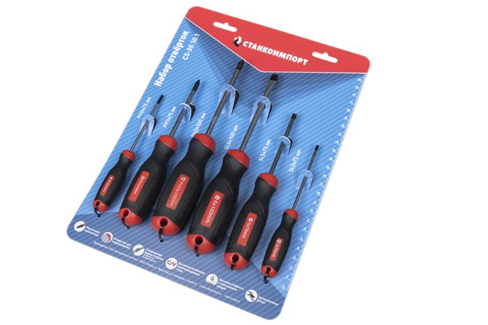 Набор отверток Станкоимпорт CS-30.10.1, 6 пр.