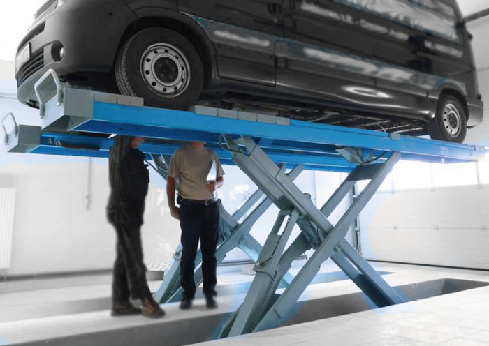 Подъемник автомобильный ножничный 4,2 тонны Everlift EE-6603BWF.48L.42T.M, электрогидравлический, 380В