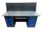 Верстак слесарный Great Wolf GWT-V1800BL1, 2 тумбы, 4 ящика, тумба с дверью, экран