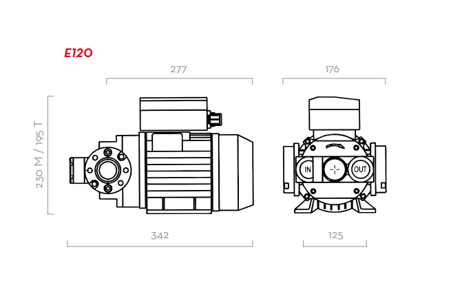 Насос для перекачки дизельного топлива 380В-вольт(V) PIUSI E120/T 000312000, 100 л/мин