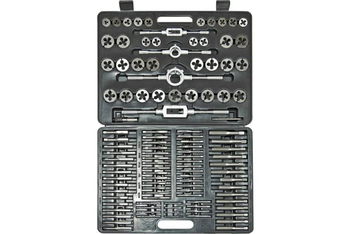 Набор метчиков и плашек ЭВРИКА ER-01101, 110 пр.