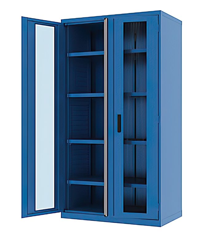 Шкаф инструментальный Ferrum TITAN 43.2201, двери со стеклом, 4 полки