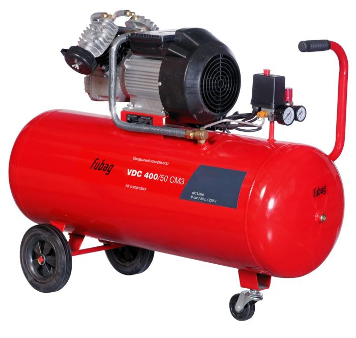 Поршневой компрессор Fubag VDС 400/50 CM3, коаксиальный привод, масляный, 400 л/мин, 220В