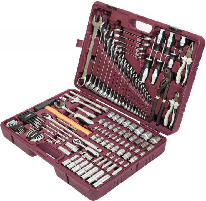 Набор инструментов в кейсе Thorvik UTS0127, 127 предметов, с трещоткой, 1/2", 1/4"
