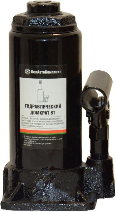 Домкрат бутылочный гидравлический 8 тонн БелАк БАК.00044, автомобильный