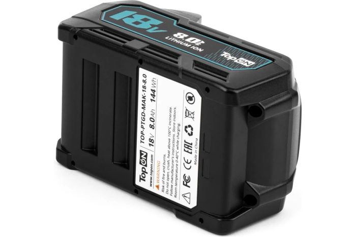 Аккумулятор Li-Ion для гайковёрта TopOn BL1860B TOP-PTGD-MAK-18-8.0, 18В, 8Ач