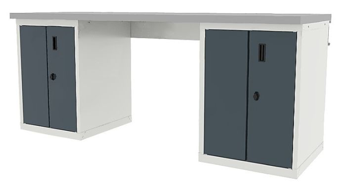 Верстак слесарный Ferrum TITAN 41.32101, двухтумбовый, 1+1 секция