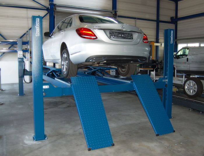 Подъемник четырехстоечный 6,5 тонн Nussbaum COMBI LIFT 4.65 S Plus, электрогидравлический, для слесарных работ, 380В