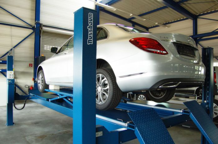 Подъемник четырехстоечный 6,5 тонн Nussbaum COMBI LIFT 4.65 S Plus, электрогидравлический, для слесарных работ, 380В