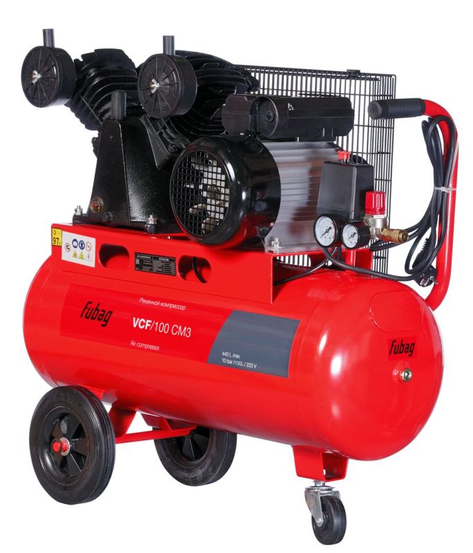 Поршневой компрессор Fubag VCF/100 CM3, ременной привод, масляный, 440 л/мин, 220В