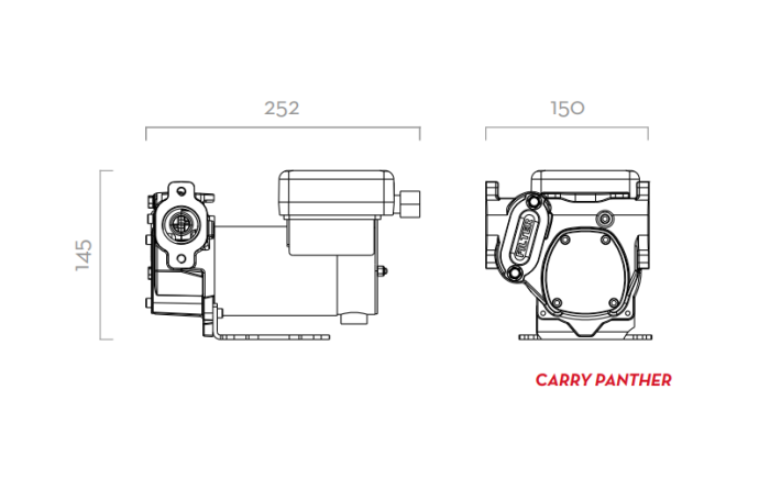 Насос для перекачки дизельного топлива 24/12В-вольт(V) PIUSI CARRY PANTHER DC F0034104C, 70/35 л/мин