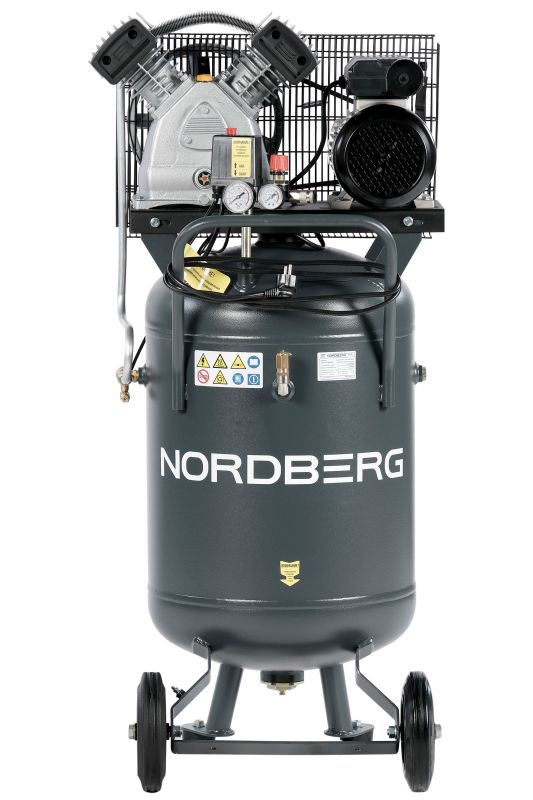 Поршневой компрессор NORDBERG NCPV100/420A, ременной привод, масляный, 420 л/мин, 220В