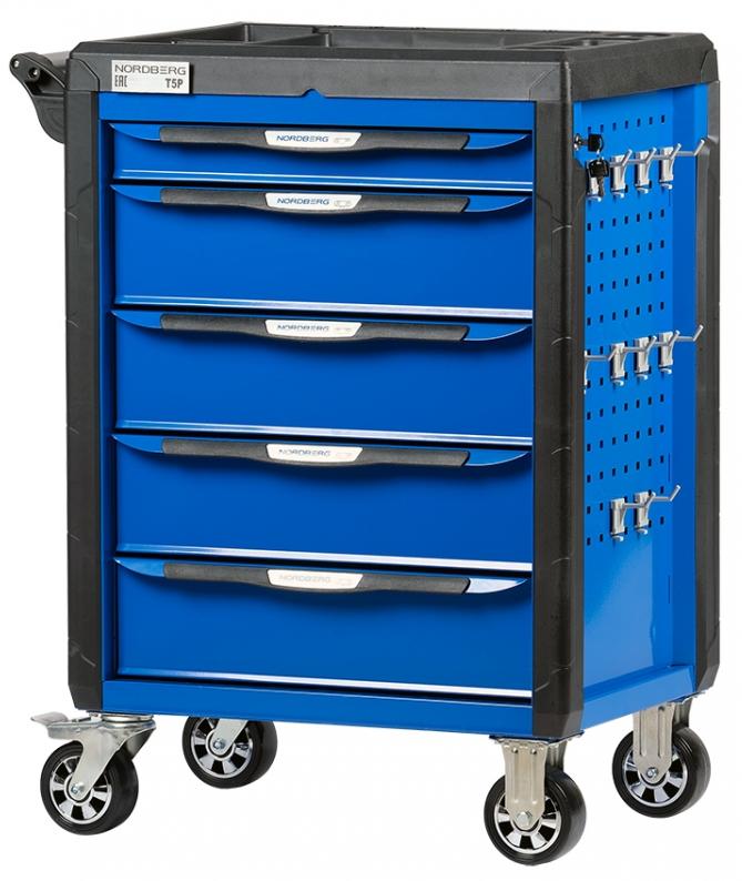 Тележка инструментальная NORDBERG T5P, закрытая, 5 ящиков