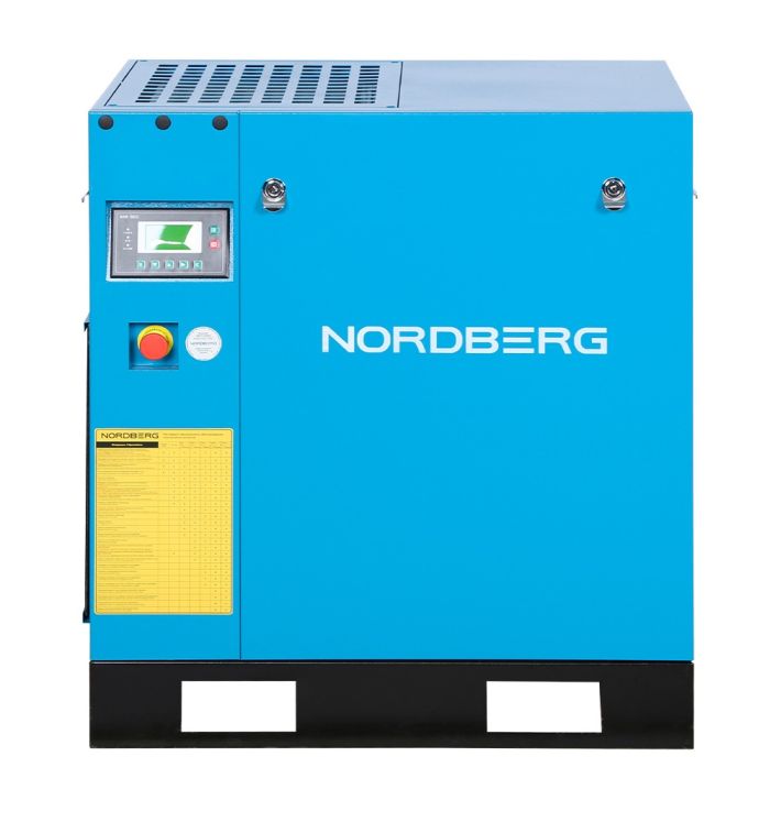 Винтовой компрессор Nordberg NCC10, прямой привод, 10 бар, IP55, 900л/мин, 7,5кВт